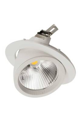 ACK AD36-00410 30W Beyaz Kasa Cob Salyangoz Led Spot Ilık Beyaz (4000K) - 1