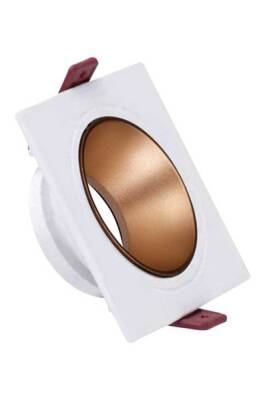 ACK AH03-07020 Rose Gold Reflektörlü Beyaz Kare Spot Kasası - 1