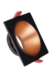 ACK AH03-07021 Rose Gold Reflektörlü Siyah Kare Spot Kasası - 1