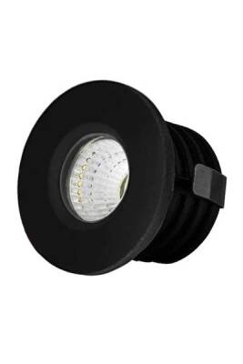 ACK AH06-00101 3W Siyah Kasa Sıva Altı Led Spot Lamba Günışığı (3000K) - 1