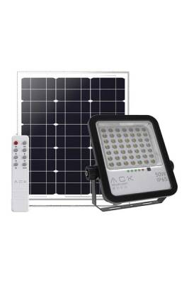 ACK AT65-19432 150W Kumandalı Solar Led Projektör Beyaz (6500K) - 1