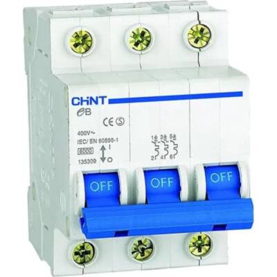 CHİNT - 185641 C tipi 3X63A 4.5kA Otomatik Sigorta - 1