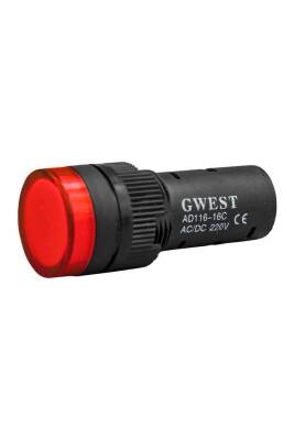 Gwest 22mm Kırmızı 220V Sinyal Lambası - 2