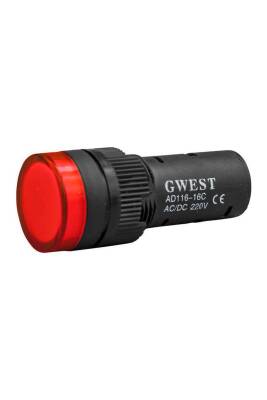 Gwest 22mm Kırmızı 220V Sinyal Lambası - 1