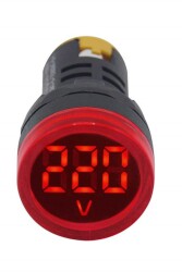 Gwest 22mm Kırmızı 24V-450V Voltmetre - 2