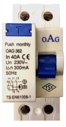 OAG 2X25A 300mA Kaçak Akım Koruma Rölesi OAG362-300225 - 1