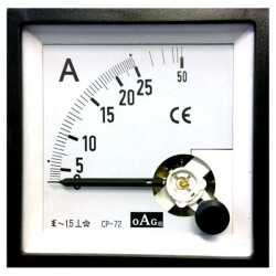 OAG 72X72 25 A.C. Analog Ampermetre OAG-72A25 - 1