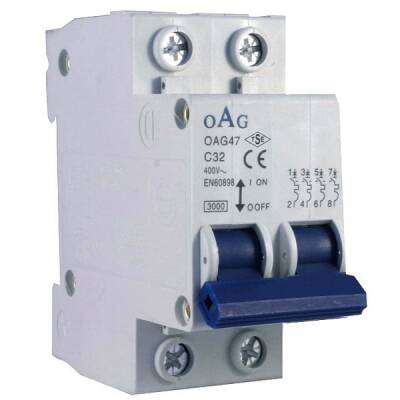 OAG C 2X40A 3kA Otomatik Sigorta OAG47-2P40 - 1