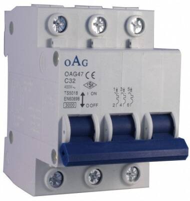 OAG C 3X100A 3kA Otomatik Sigorta OAG47-3P100 - 2