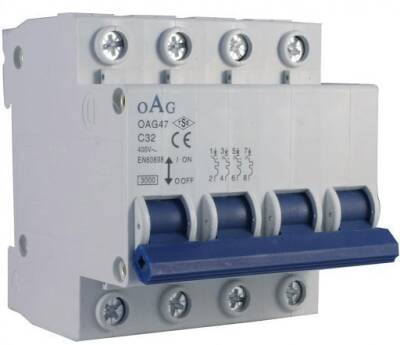 OAG C 4X16A 3kA Otomatik Sigorta OAG47-4P126 - 1