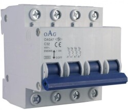 OAG C 4X20A 3kA Otomatik Sigorta OAG47-4P127 - 1