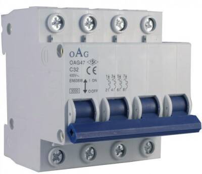 OAG C 4X25A 3kA Otomatik Sigorta OAG47-4P128 - 1