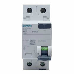 Siemens 2x25A 300mA Kaçak Akım Koruma Rölesi 5SV5612-6 - 1