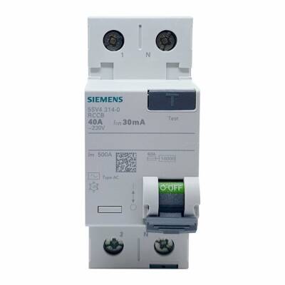 Siemens 2x63A 300mA Kaçak Akım Koruma Rölesi 5SV5616-6 - 2