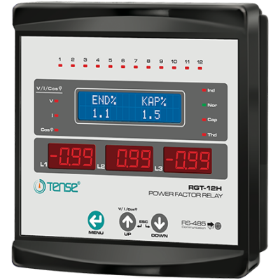 Tense 12. Kad.3 Faz ve Haberleşmeli Reaktif Güç Kontrol Rölesi RGT-12H - 2