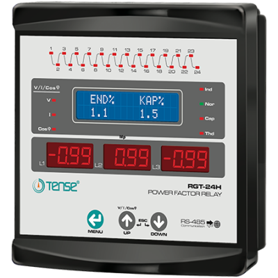 Tense 24. Kad.3 Faz ve Haberleşmeli Reaktif Güç Kontrol Rölesi RGT-24H - 2