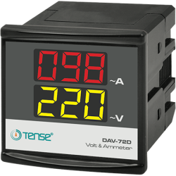 Tense Dijital Voltmetre&Ampermetre 72x72mm (100A Direkt) DAV-72D - 2