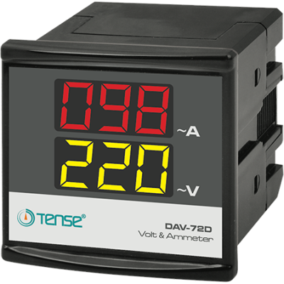 Tense Dijital Voltmetre&Ampermetre 72x72mm (100A Direkt) DAV-72D - 2