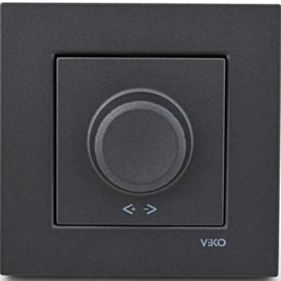 Viko Novella Rotatif Dimmer Füme (Çerçevesiz) 92605420 - 1